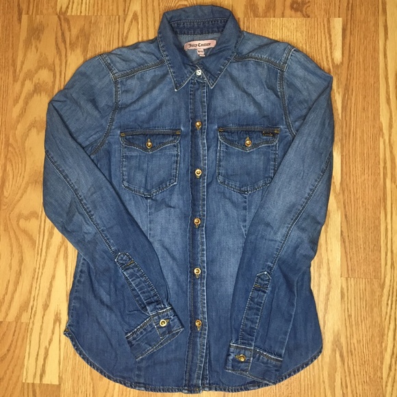 XS Juicy Couture Denim Shirt - Picture 9 of 9